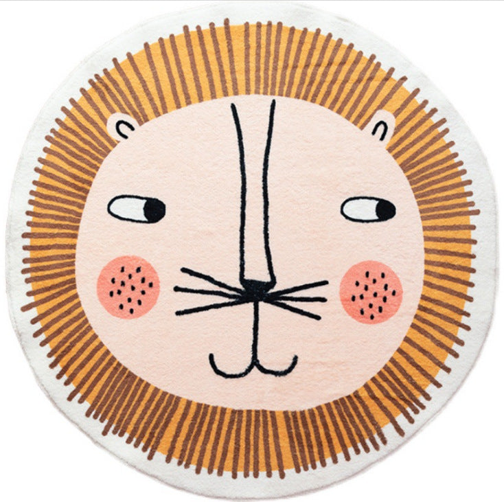 Cute Cartoon Round Rug for Kids' Room and Living Room
