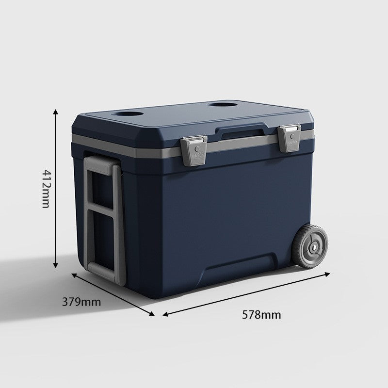 45L Outdoor Rolling Cooler for Camping and Picnics