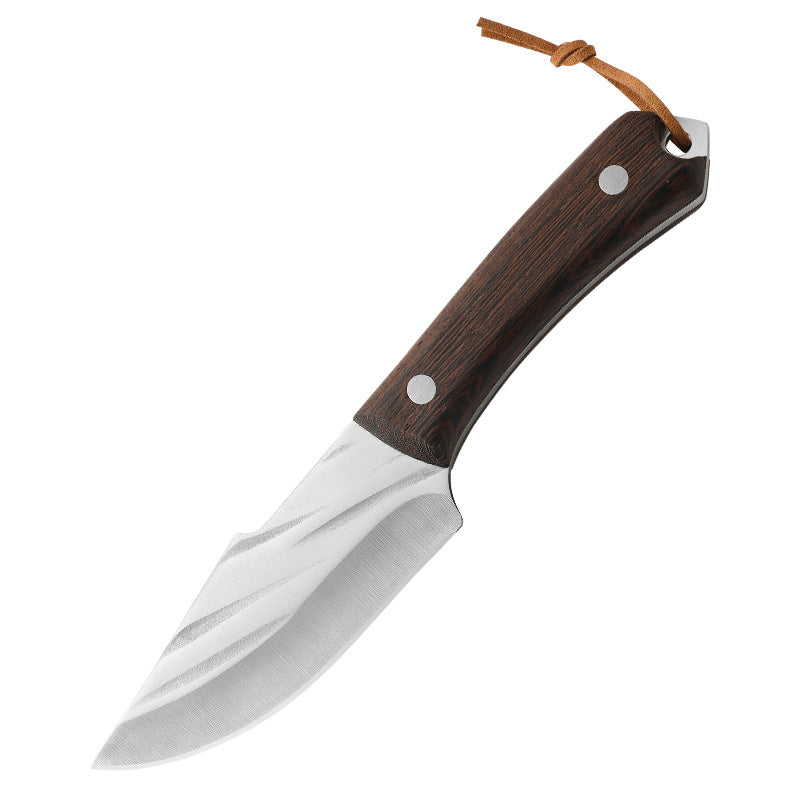 Portable Stainless Steel Meat Knife for Outdoor Use