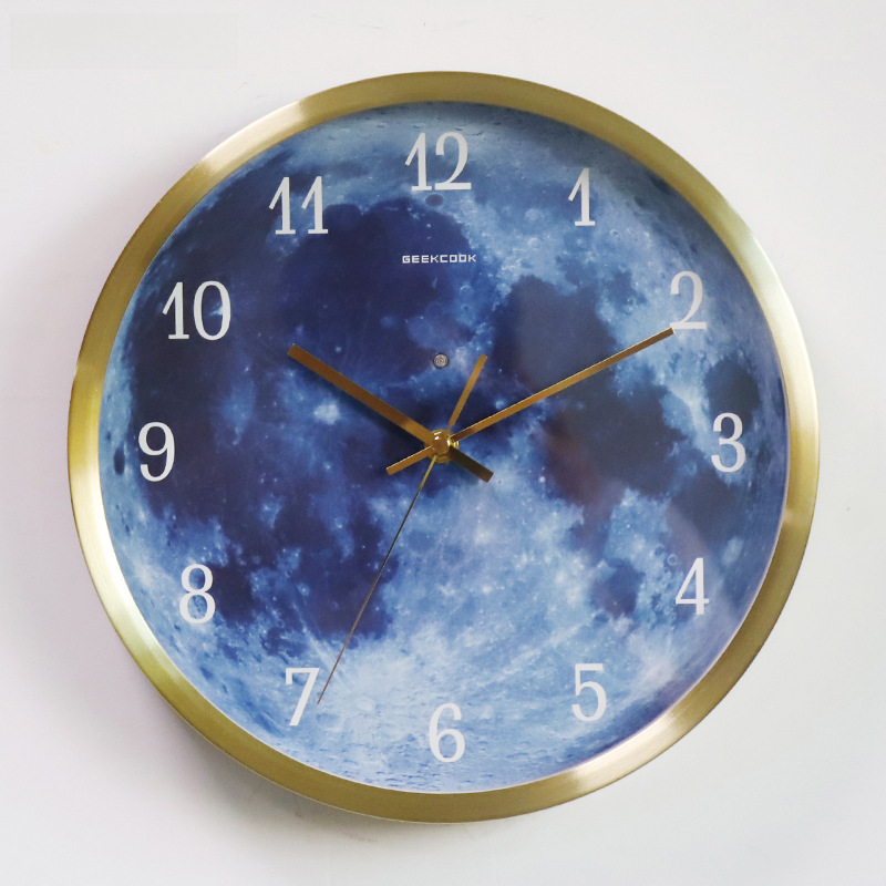 Starry Blue Moon LED Sound-Reactive Clock