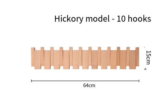 Piano Key Wall Coat Rack | Wood | 4–12 Hooks