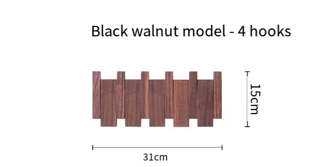 Piano Key Wall Coat Rack | Wood | 4–12 Hooks
