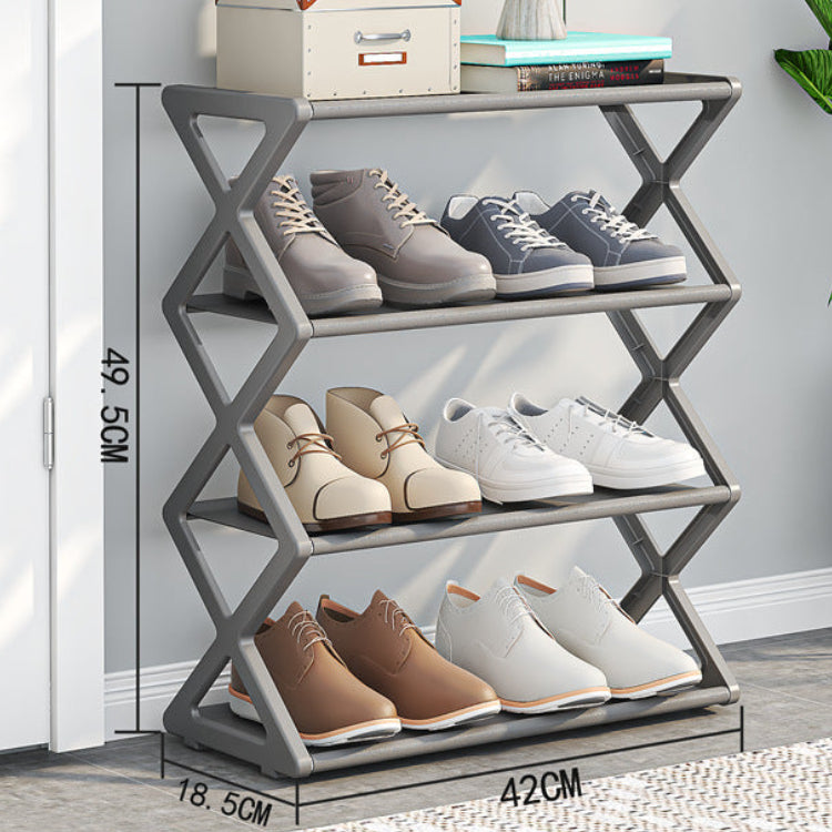 Foldable 2-Tier Shoe Rack | Holds Up to 8 Pairs
