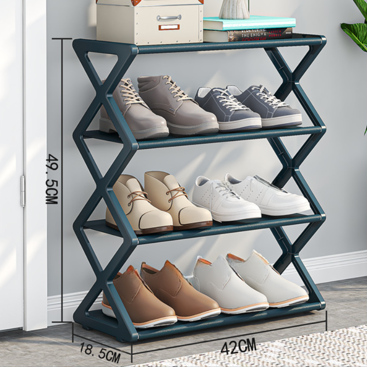 Foldable 2-Tier Shoe Rack | Holds Up to 8 Pairs