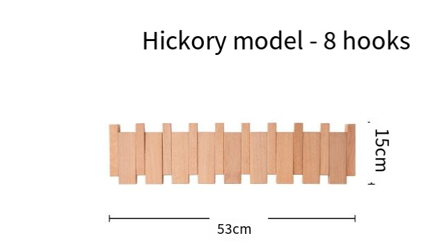 Piano Key Wall Coat Rack | Wood | 4–12 Hooks