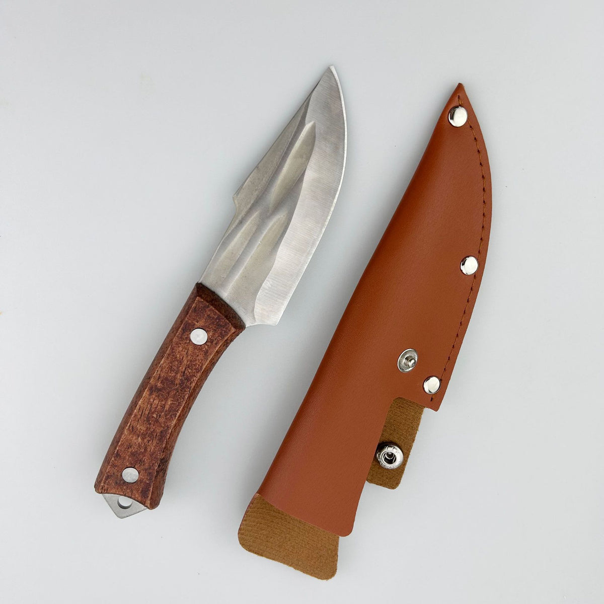 Portable Stainless Steel Meat Knife for Outdoor Use