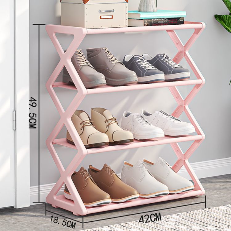 Foldable 2-Tier Shoe Rack | Holds Up to 8 Pairs