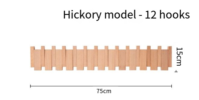 Piano Key Wall Coat Rack | Wood | 4–12 Hooks
