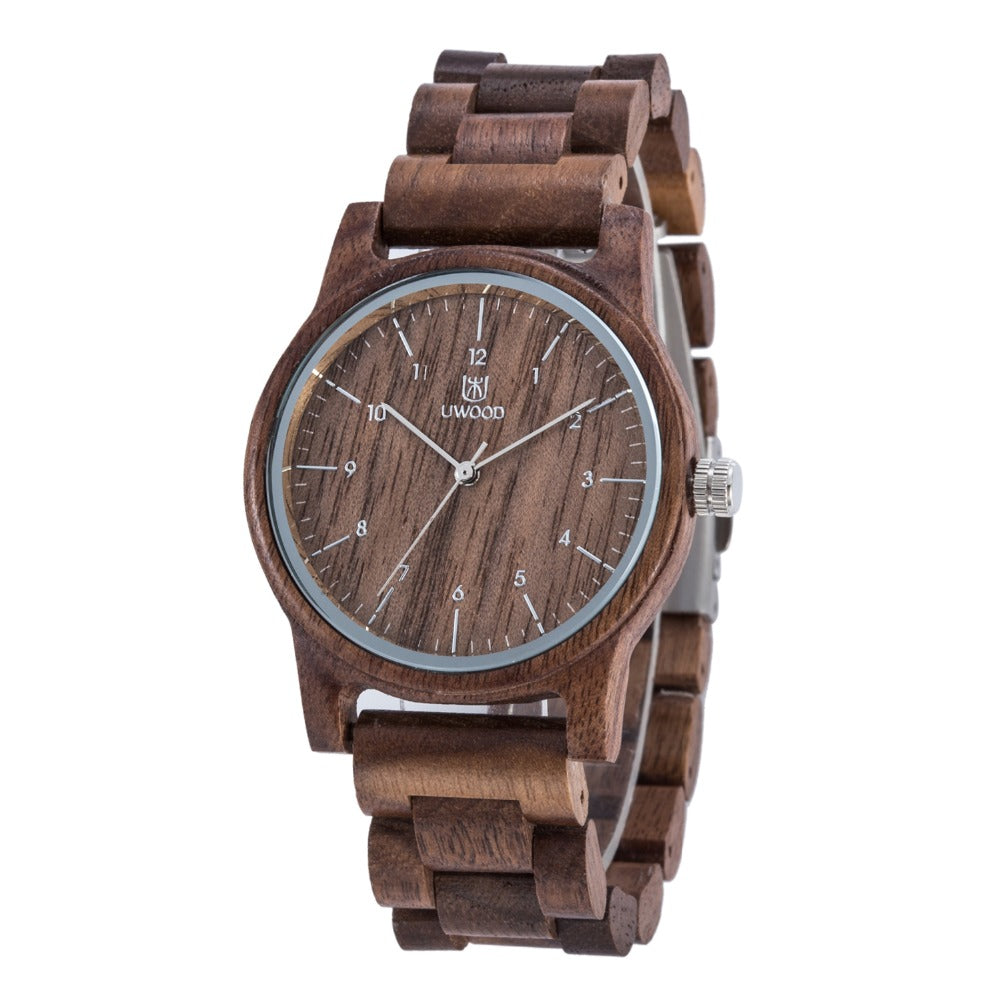 Men's Wooden Quartz Watch | Walnut & Zebra Wood