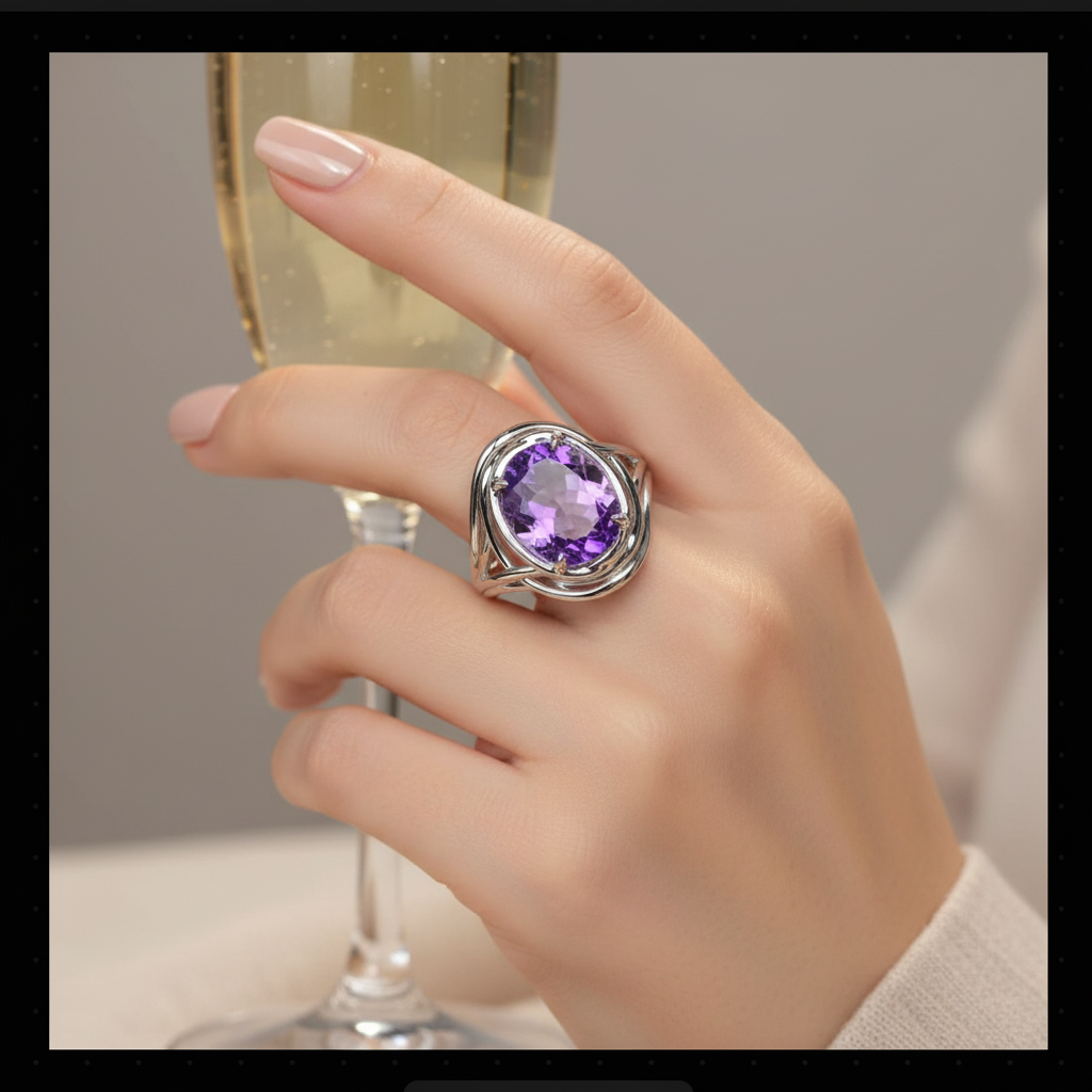 Amethyst Fashion Ring for Women
