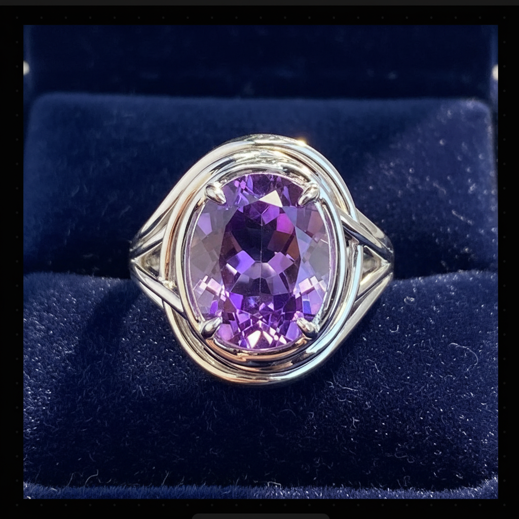 Amethyst Fashion Ring for Women