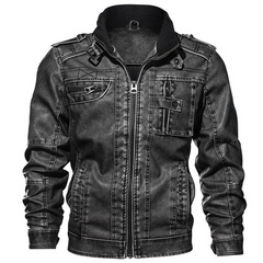 Men’s Warm Cotton Jacket – Stand Collar Winter Outerwear