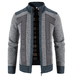 Men’s Stand Collar Plush Sweater