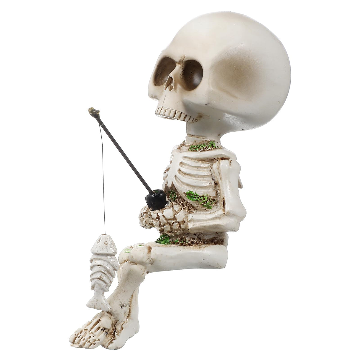 Skeleton Skull Aquarium & Reptile Tank Decoration | Gothic Resin Fish Tank Decor