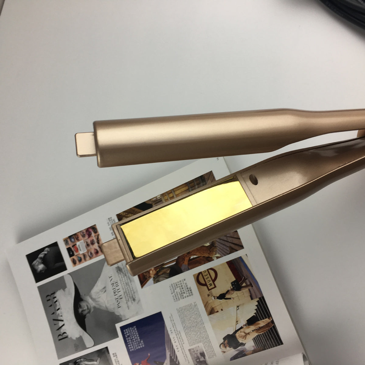 Gold Dual-Use Hair Straightener with 5 Heat Settings