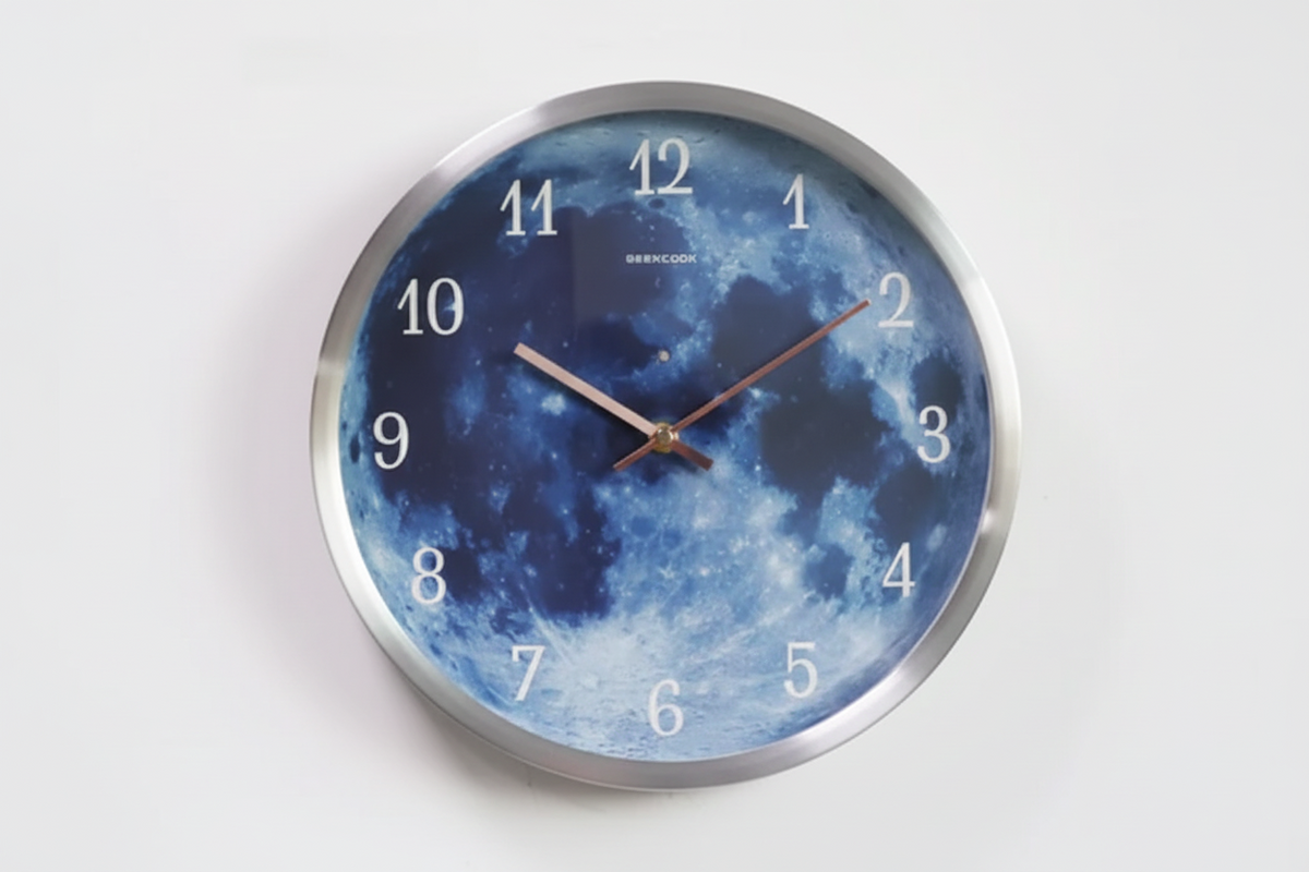 Starry Blue Moon LED Sound-Reactive Clock